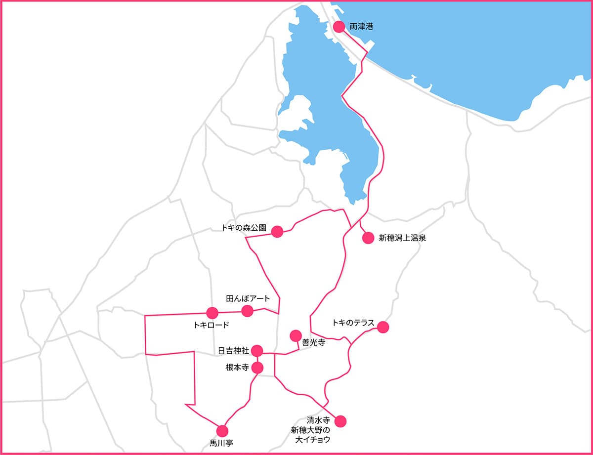 加茂湖~新穂コース